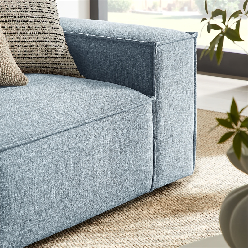 Restore 2-Piece Performance Fabric Upholstered Modular Loveseat in Sky