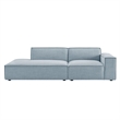 Restore 2-Piece Performance Fabric Upholstered Modular Loveseat in Sky