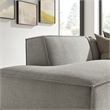 Restore 2-Piece Performance Fabric Upholstered Modular Loveseat in Pewter