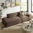 Restore 2-Piece Performance Fabric Upholstered Modular Loveseat in Mocha