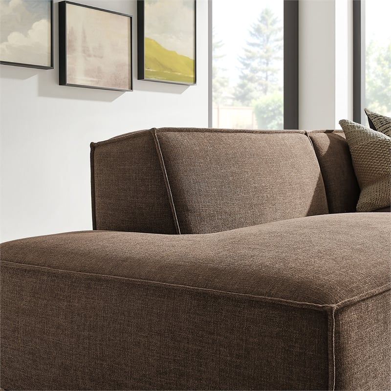 Restore 2-Piece Performance Fabric Upholstered Modular Loveseat in Mocha