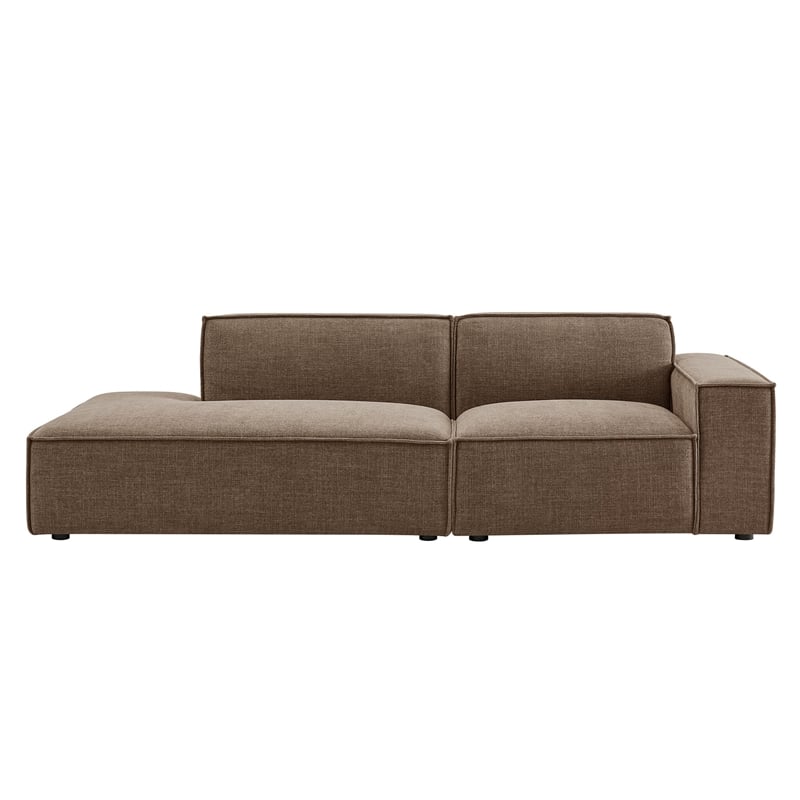 Restore 2-Piece Performance Fabric Upholstered Modular Loveseat in Mocha