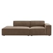 Restore 2-Piece Performance Fabric Upholstered Modular Loveseat in Mocha