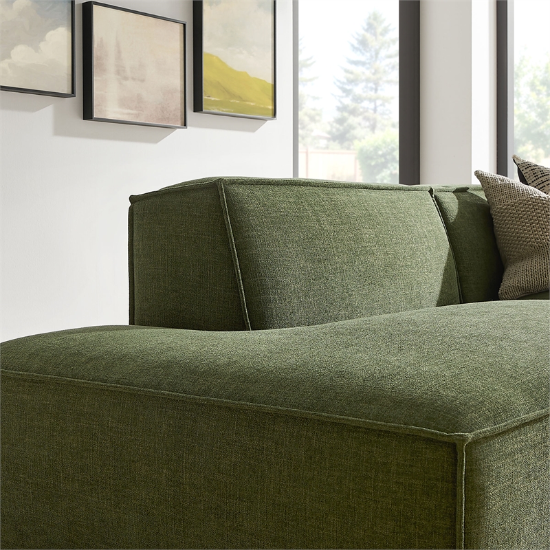 Restore 2-Piece Performance Fabric Upholstered Modular Loveseat in Foliage