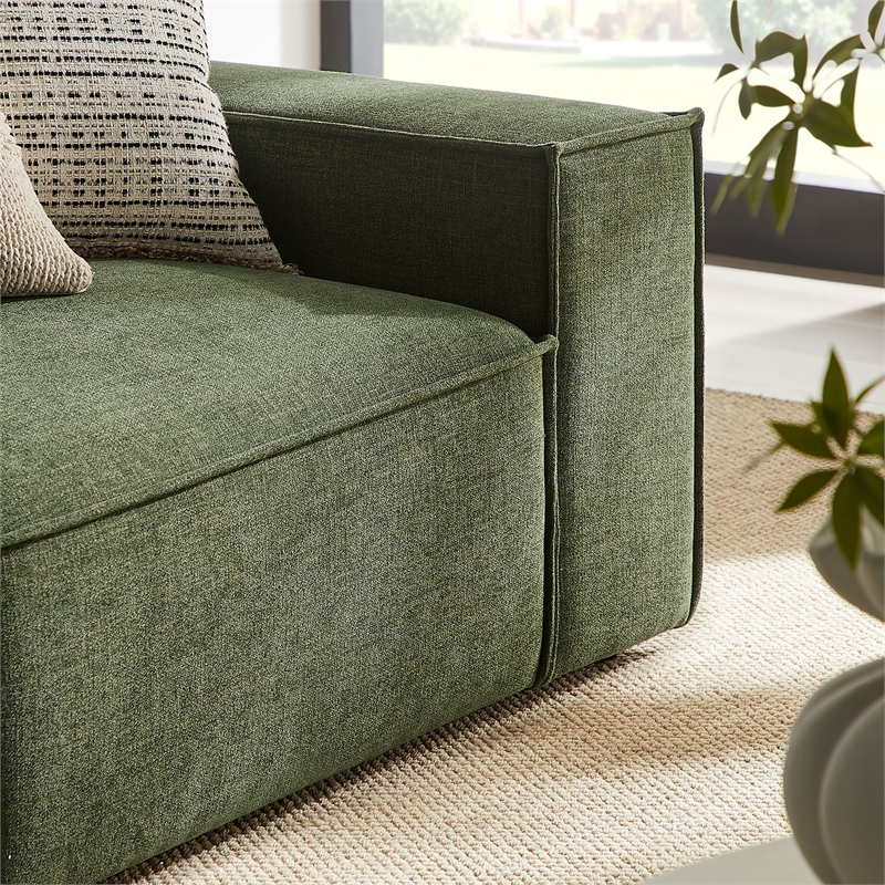 Restore 2-Piece Performance Fabric Upholstered Modular Loveseat in Foliage