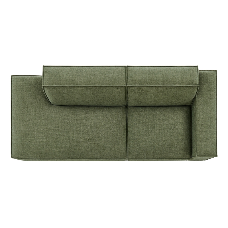 Restore 2-Piece Performance Fabric Upholstered Modular Loveseat in Foliage