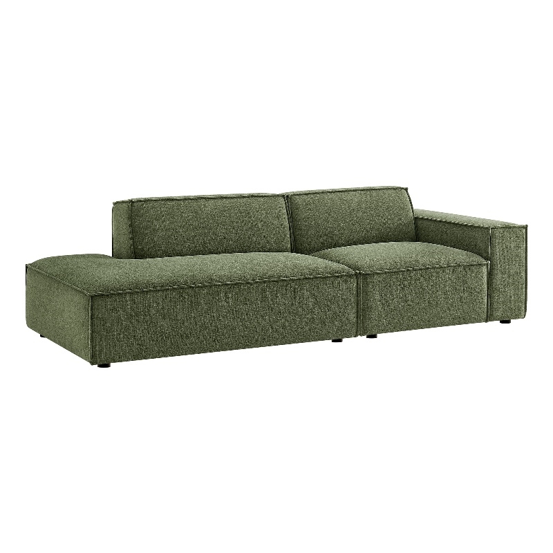 Restore 2-Piece Performance Fabric Upholstered Modular Loveseat in Foliage