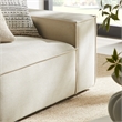Restore 2-Piece Performance Fabric Upholstered Modular Loveseat in Ecru