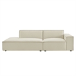 Restore 2-Piece Performance Fabric Upholstered Modular Loveseat in Ecru