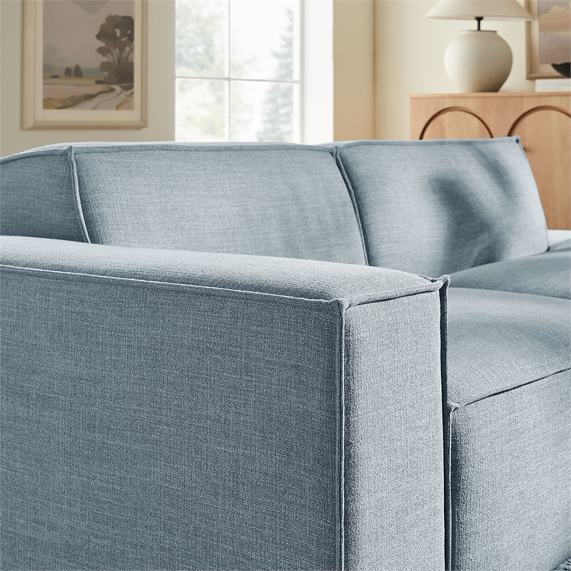 Restore 2-Piece Performance Fabric Upholstered Modular Loveseat in Sky