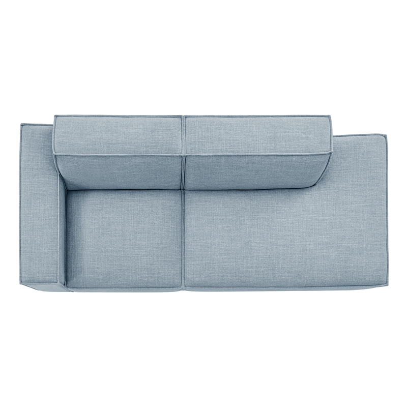 Restore 2-Piece Performance Fabric Upholstered Modular Loveseat in Sky