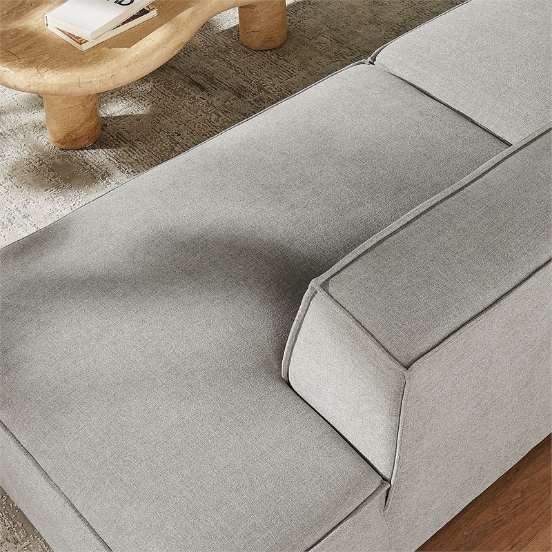 Restore 2-Piece Performance Fabric Upholstered Modular Loveseat in Pewter