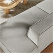 Restore 2-Piece Performance Fabric Upholstered Modular Loveseat in Pewter