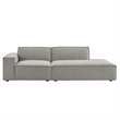 Restore 2-Piece Performance Fabric Upholstered Modular Loveseat in Pewter