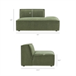 Restore 2-Piece Performance Fabric Upholstered Modular Loveseat in Foliage