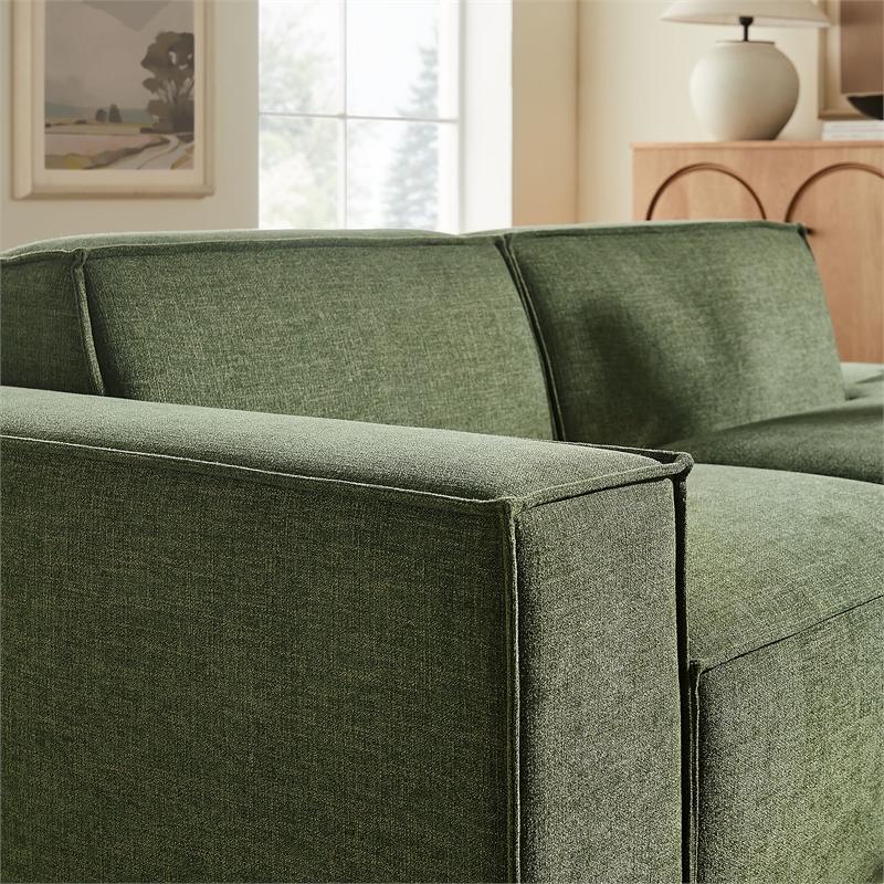Restore 2-Piece Performance Fabric Upholstered Modular Loveseat in Foliage