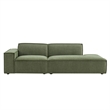 Restore 2-Piece Performance Fabric Upholstered Modular Loveseat in Foliage