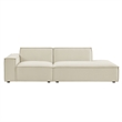 Restore 2-Piece Performance Fabric Upholstered Modular Loveseat in Ecru