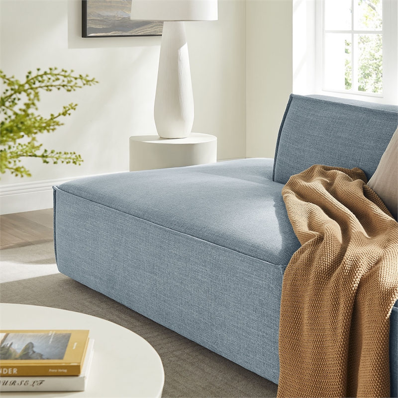 Restore 2-Piece Performance Fabric Upholstered Modular Loveseat in Sky