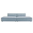 Restore 2-Piece Performance Fabric Upholstered Modular Loveseat in Sky