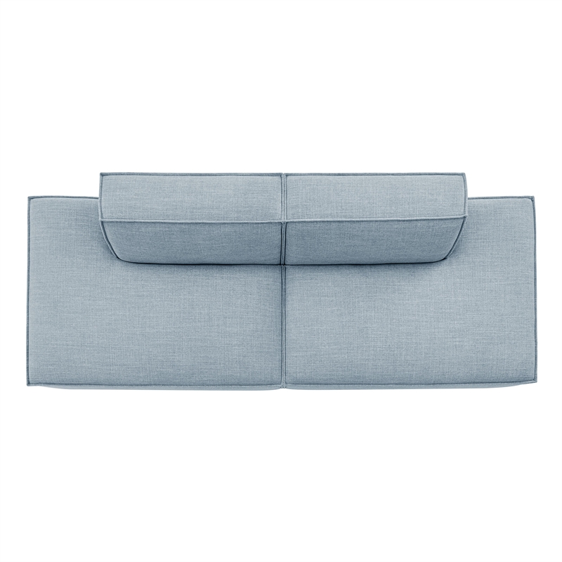 Restore 2-Piece Performance Fabric Upholstered Modular Loveseat in Sky
