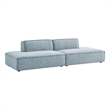 Restore 2-Piece Performance Fabric Upholstered Modular Loveseat in Sky
