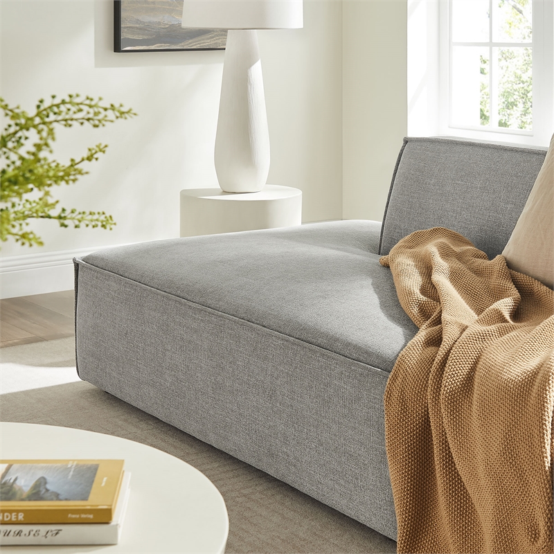 Restore 2-Piece Performance Fabric Upholstered Modular Loveseat in Pewter