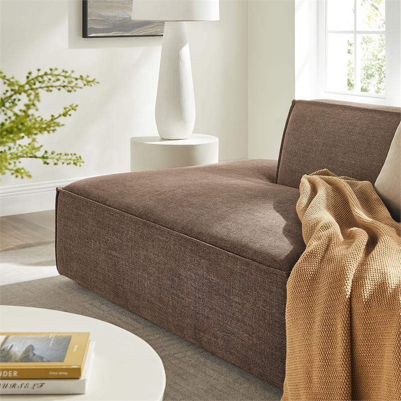 Restore 2-Piece Performance Fabric Upholstered Modular Loveseat in Mocha