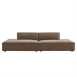 Restore 2-Piece Performance Fabric Upholstered Modular Loveseat in Mocha