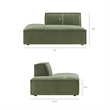 Restore 2-Piece Performance Fabric Upholstered Modular Loveseat in Foliage