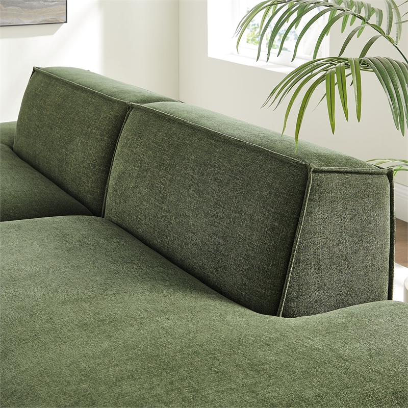 Restore 2-Piece Performance Fabric Upholstered Modular Loveseat in Foliage