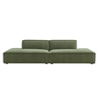 Restore 2-Piece Performance Fabric Upholstered Modular Loveseat in Foliage
