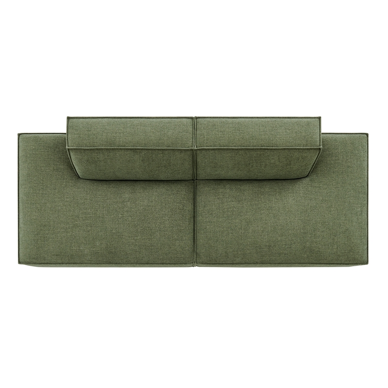 Restore 2-Piece Performance Fabric Upholstered Modular Loveseat in Foliage