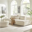 Restore 2-Piece Performance Fabric Upholstered Modular Loveseat in Ecru