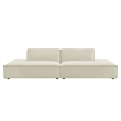 Restore 2-Piece Performance Fabric Upholstered Modular Loveseat in Ecru