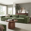Restore 3-Piece Performance Fabric Upholstered Modular Sofa Set in Foliage