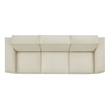 Restore 3-Piece Performance Fabric Upholstered Modular Sofa Set in Ecru