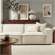 Restore 3-Piece Performance Fabric Upholstered Modular Sofa Set in Ecru