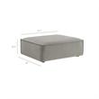Restore 3-Piece Performance Fabric Upholstered Modular Loveseat with Ottoman