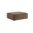 Restore 3-Piece Performance Fabric Upholstered Modular Loveseat with Ottoman