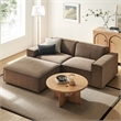 Restore 3-Piece Performance Fabric Upholstered Modular Loveseat with Ottoman