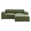 Restore 3-Piece Performance Fabric Upholstered Modular Loveseat with Ottoman