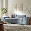 Restore 2-Piece Performance Fabric Upholstered Modular Loveseat in Sky Blue