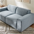 Restore 2-Piece Performance Fabric Upholstered Modular Loveseat in Sky Blue