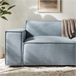 Restore 2-Piece Performance Fabric Upholstered Modular Loveseat in Sky Blue