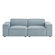 Restore 2-Piece Performance Fabric Upholstered Modular Loveseat in Sky Blue
