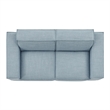Restore 2-Piece Performance Fabric Upholstered Modular Loveseat in Sky Blue