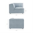 Restore 3-Piece Performance Fabric Upholstered Modular L-Shaped Sectional Sofa