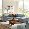 Restore 3-Piece Performance Fabric Upholstered Modular L-Shaped Sectional Sofa