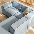 Restore 3-Piece Performance Fabric Upholstered Modular L-Shaped Sectional Sofa